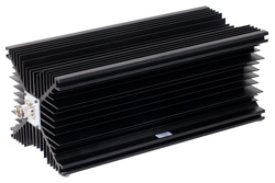 PE7085-20 - 20 dB 固定減衰器、N オス 〜 N メス 方向性 黒陽極酸化アルミニウムヒートシンク、最大 500 W 、最大 2.4 GHz