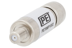 PE70MP1002 - 50 Ω N オス 〜 75 Ω F メス 整合パッド、0.009 MHz 〜 3 GHz