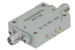 PE7105 - 吸収型 SPST、PIN ダイオードスイッチ、動作周波数 1 GHz 〜 2 GHz、最大 1 W (+30 dBm)、SMA