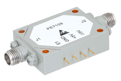 PE7109 - 吸収型 SPST、PIN ダイオードスイッチ、動作周波数 8 GHz 〜 12 GHz、最大 1 W (+30 dBm)、SMA