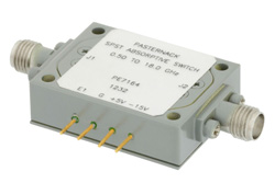 PE7164 - 吸収型 SPST、PIN ダイオードスイッチ、動作周波数 500 MHz 〜 18 GHz、最大 0.1 W (+20 dBm)、SMA