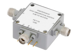 PE7170 - 吸収型 SPDT、PIN ダイオードスイッチ、動作周波数 500 MHz 〜 40 GHz、最大 0.1 W (+20 dBm)、2.92mm