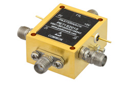 PE71S2010 - 吸収型 SPDT、PIN ダイオードスイッチ、動作周波数 70 MHz 〜 26.5 GHz、最大 0.5 W (+27 dBm)、SMA