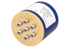 PE71S6078 - SP6T 電気機械式リレーラッチングスイッチ、DC 〜 40 GHz、最大 40 W、28 V、セルフカットオフ、リセット、ダイオード、2.92mm