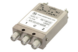 PE71S6100 - SPDT 電気機械式リレーラッチングスイッチ、DC 〜 26.5 GHz、20 W、12 V、インジケータ、TTL ロジック、セルフカットオフ、ダイオード、SMA