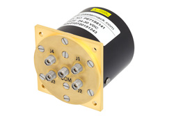 PE71S6141 - SP4T 電気機械式リレーラッチングスイッチ、DC 〜 40 GHz、最大 18 W、28 V、インジケータ、TTL ロジック、セルフカットオフ、ダイオード、2.92mm