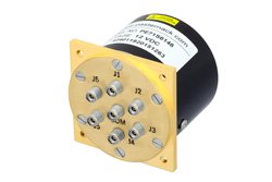 PE71S6146 - SP6T 電気機械式リレーラッチングスイッチ、DC 〜 40 GHz、3 W、12 V、セルフカットオフ、リセット、ダイオード、2.92mm