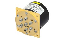 PE71S6147 - SP6T 電気機械式リレーラッチングスイッチ、DC 〜 40 GHz、3 W、28 V、セルフカットオフ、リセット、ダイオード、2.92mm