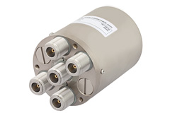 PE71S6184 - SP4T 電気機械式リレーノーマルオープンスイッチ、DC 〜 10 GHz、50 W、12 V、インジケータ、TTL ロジック、ダイオード、N