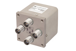 PE71S6202 - トランスファ電気機械式リレーフェールセーフスイッチ、DC 〜 12.4 GHz、50 W、12 V、TNC