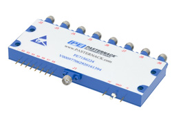 PE71S6224 - SP8T、PIN ダイオードスイッチ、動作周波数 500 MHz 〜 18 GHz、最大 0.1 W (+20 dBm)、フィールド交換式、SMA