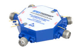 PE71S6249 - 吸収型 SP4T、PIN ダイオードスイッチ、動作周波数 10 MHz 〜 1 GHz、最大 0.1 W (+20 dBm)、フィールド交換式、SMA