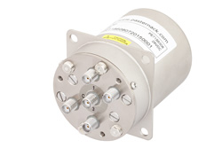 PE71S6308 - SP4T 電気機械式リレーラッチングスイッチ、終端、DC 〜 22 GHz、20 W、28 V、インジケータ、TTL ロジック、セルフカットオフ、ダイオード、SMA