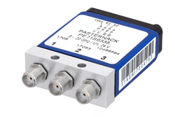 PE71S6335 - SPDT 0.03 dB 低挿入損失劣化度 電気機械式リレーラッチングスイッチ、DC 〜 20 GHz、1 W、24 V、インジケータ、セルフカットオフ、SMA