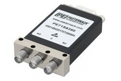 PE71S6350 - SPDT 電気機械式リレーフェールセーフスイッチ、DC 〜 18 GHz、最大 90 W、12 V、TTL ロジック、SMA