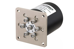 PE71S6376 - SP6T 電気機械式リレーラッチングスイッチ、終端、DC 〜 18 GHz、最大 90 W、12 V、SMA