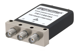 PE71S6394 - SPDT 電気機械式リレーラッチングスイッチ、DC 〜 18 GHz、最大 90 W、12 V、セルフカットオフ、インジケータ、SMA