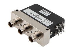 PE71S6509 - SPDT メカニカルリレー フェールセーフ スイッチ, DC ～ 12.4 GHz, 50W, 12V, インジケータ, TTL, TNC