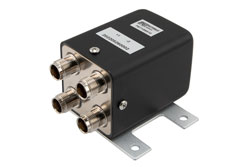 PE71S6510 - トランスファ メカニカルリレー フェールセーフ スイッチ, DC ～ 12.4 GHz, 50W, 12V, TNC