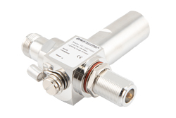 PE73SP1065 - Quarter Wave Stub RF Surge Protector, Type N F/F, Low PIM, 800 - 2,250MHz
