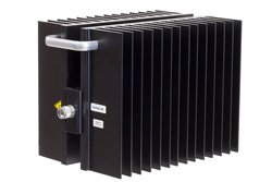 PE7423-40 - 40 dB 固定減衰器、N オス 〜 N メス 方向性、黒色 アルミ ヒートシンク、1000 W、最大 2.5 GHz