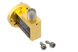 PE80T3000 - ゼロバイアス W バンド 導波管 ディテクタ、WR-10、ネガティブビデオ出力、75 GHz 〜 100 GHz、UG-387/U 円形フランジ