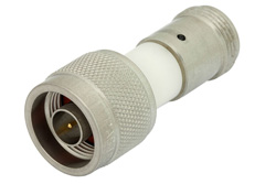 PE8236 - 75 Ω D.C.ブロック 75 Ω Nプラグ TO 75 Ω Nジャック; 100 MHz - 4 GHz