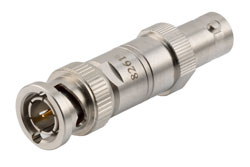 PE8261 - 75 Ω BNC オス ～ BNC メス DC ブロック, 内部,  10MHz ～ 3GHz 定格 200 V, ステンレス鋼