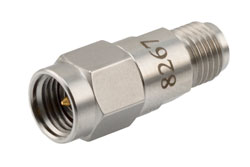 PE8267 - 50 Ω 2.92mm プラグ ～ 2.92mm ジャック DC ブロック, 内部,  10MHz ～ 40GHz VSWR1.3, 定格 50 V, ステンレス鋼