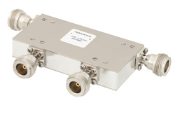 PE83CR1018 - デュアルジャンクションサーキュレータ、40 dB アイソレーション、2 GHz 〜 4 GHz、10 W、N メス