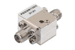 PE83IR1026 - Isolator with 20 dB Isolation from 8 GHz to 12 GHz, 10 Watts and SMA Female