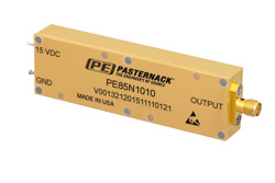 PE85N1010 - SMA アンプ内蔵ノイズ発生モジュール、出力ポート 10 dBm、+15 VDC、0.1 MHz 〜 500 MHz