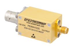 PE85N1020 - SMA 校正済ノイズ発生モジュール、出力 ENR 30 dB、+28 VDC、0.01 MHz 〜 2 GHz