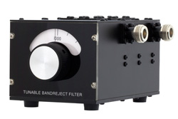 PE8738 - 3 セクション チューナブル バンドリジェクト フィルタ、N メス コネクタ、動作範囲 1 GHz 〜 2 GHz、1% 帯域幅