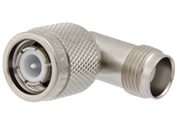 PE9100 - TNC オス 〜 TNC メス 直角アダプタ