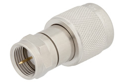 PE91081 - 75 Ω TNC オス 〜 75 Ω F オス アダプタ