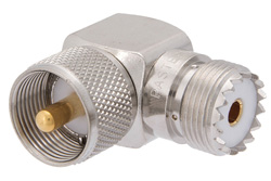 PE9209 - UHF オス 〜 UHF メス 直角アダプタ