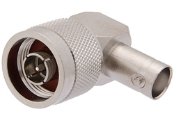 PE9278 - N オス 〜 BNC メス 直角アダプタ