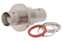 PE9280 - バルクヘッドマウント 78 Ω BNC二軸 ジャック 〜 78 Ω BNC二軸 ジャック アダプタ