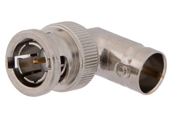 PE9361 - 75 Ω BNC オス 〜 75 Ω BNC メス 直角アダプタ