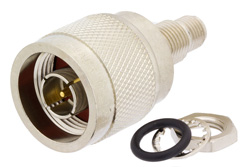 PE9551 - バルクヘッドマウント SMA メス 〜 N オス アダプタ