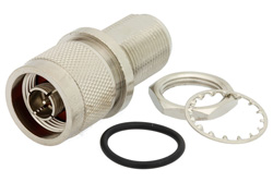 PE9595 - N オス 〜 N メス バルクヘッドマウントアダプタ