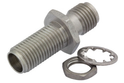 PE9647 - 2.92mm メス 〜 2.92mm メス バルクヘッドマウントアダプタ