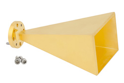 PE9881-24 - WR-15 導波管ゲインホーンアンテナ、50 GHz 〜 75 GHz 、公称 24 dBi ゲイン、UG-385/U 円形フランジ