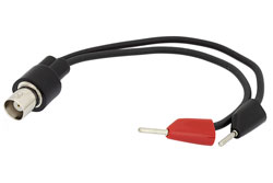 PE9911 - ブレイクアウト アセンブリ: BNCメス からスタッキングチッププラグ