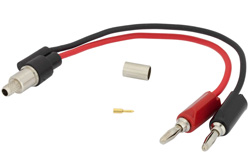 PE9962 - ブレイクアウト アセンブリ: RG59圧着接続から標準スタッキングバナナプラグ