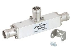 PETP1009 - 低 PIM 9 dB 4.3-10 不均等タッパー、350 MHz 〜 5.85 GHz 最大 300 W