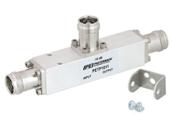 PETP1011 - 低 PIM 10 dB 4.3-10 不均等タッパー、350 MHz 〜 5.85 GHz 最大 300 W