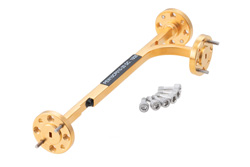 PEW10CP010-20 - WR-10 導波管 20 dB ブロードウォールカプラ、UG-387/U 円形フランジ、E-プレーン結合ポート、75 GHz 〜 110 GHz、無酸素硬質銅