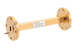 PEW22S010-3 - WR-22 直管導波管セクション 3 インチ長、UG-383/U 円形フランジ、33 GHz 〜 50 GHz